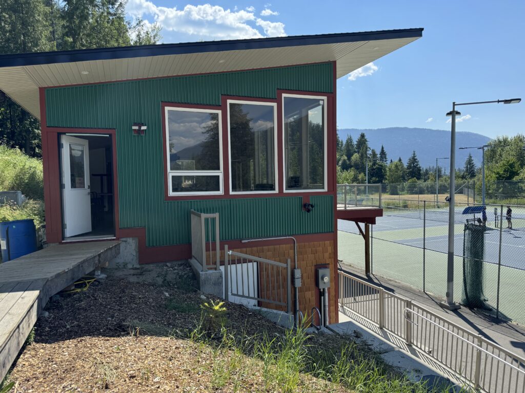 Nelson BC Tennis Club clubhouse