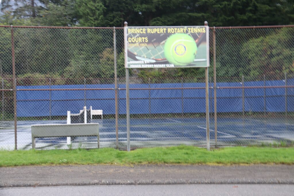 tennis tourist prince rupert bc tennis courts sign