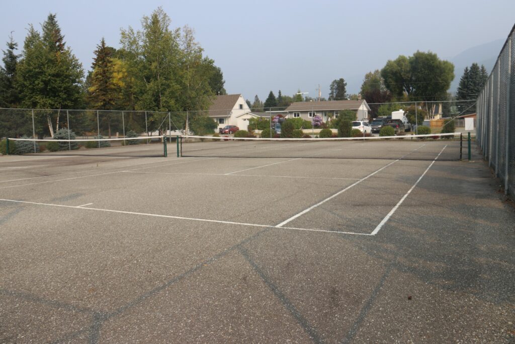 tennis tourist valemount bc canfor adventure park tennis court