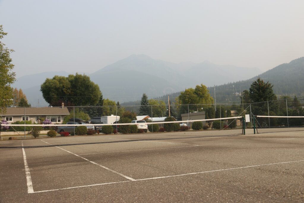 tennis tourist valemount bc canfor adventure park tennis court houses mountain teri church