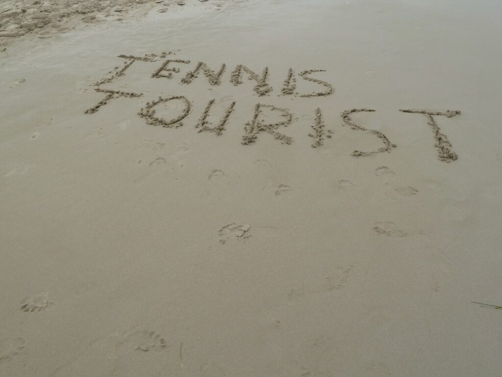 tennis tourist alicante spain sand logo teri church