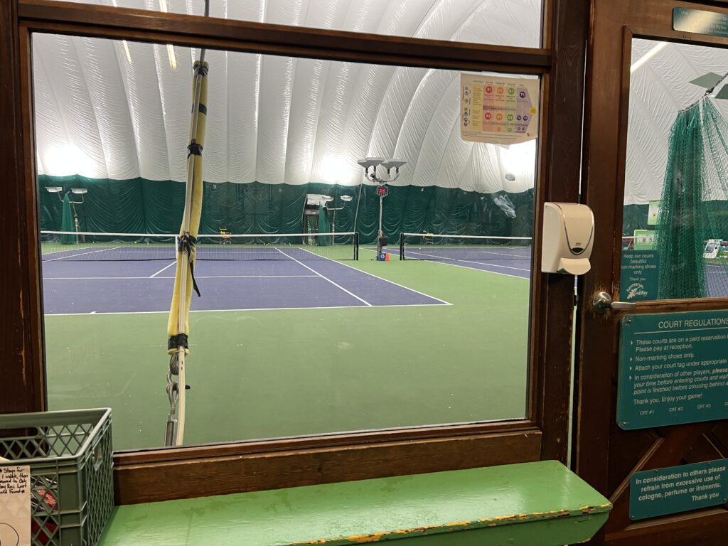 tennis-tourist-oak-bay-bubble-inside-vancouver island