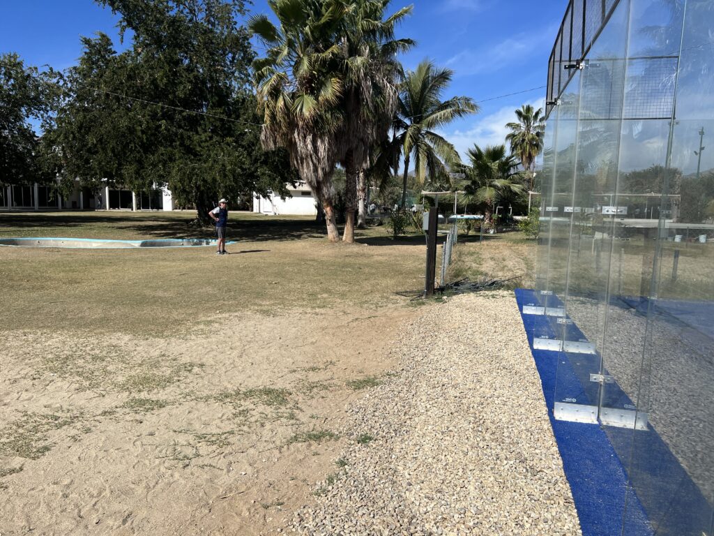 tennis tourist club la huerta san jose del cabo mexico sand palm trees teri church