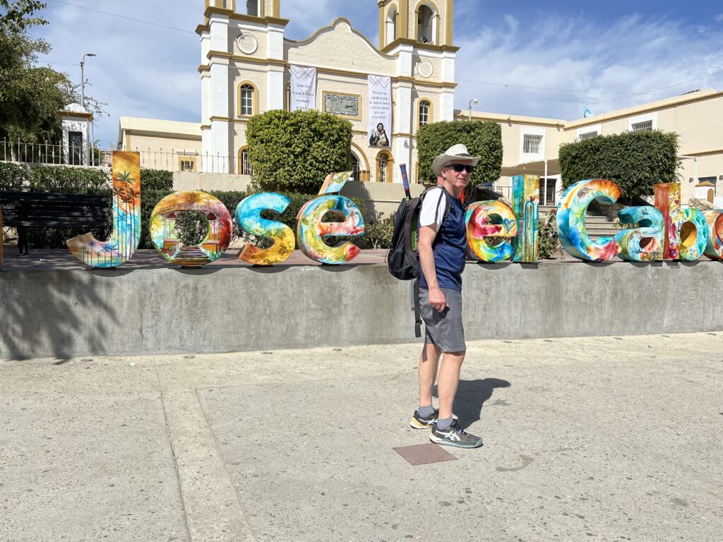 tennis tourist san jose del cabo mexico central square sign bill